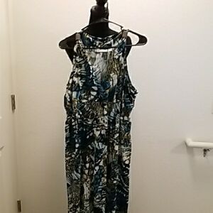 JohnPaulRichard Blue and White Patterned Maxi Dress